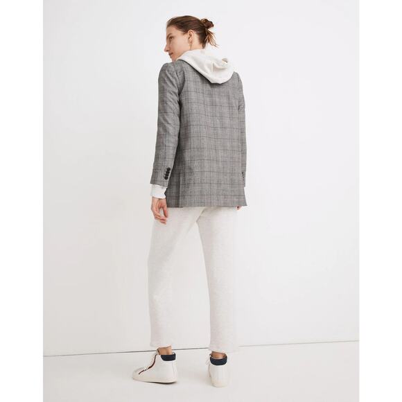 Madewell Caldwell Double Breasted Blazer Peaked Lapel Edition Suiting Glen Plaid - Picture 3 of 9